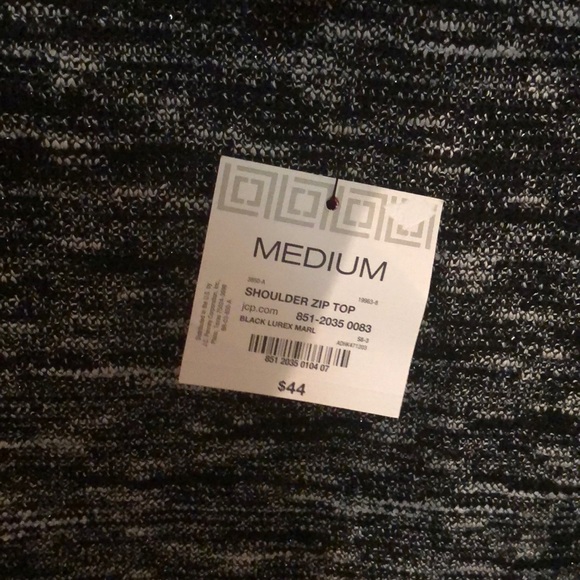 3/4 Sleeve Shoulder Zip Tunic Top - Picture 5 of 7